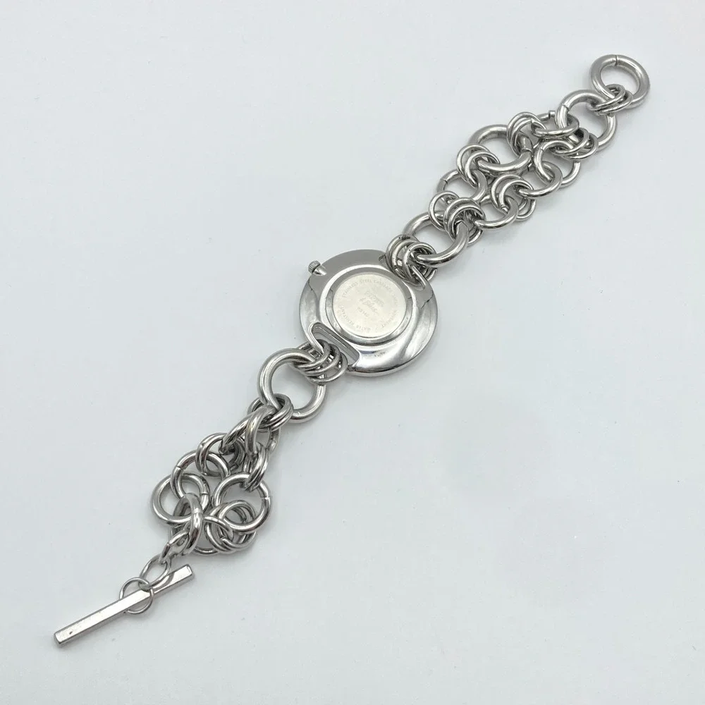 Piper & Blue Women Watch 34mm Silver Tone Stars WR Multi Chain Bling New Battery